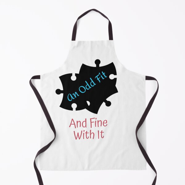 Item preview, An Odd Fit And Fine With It--Black+Red+Blue Puzzle Piece Graphic (on White) designed and sold by GladBlackLamb.