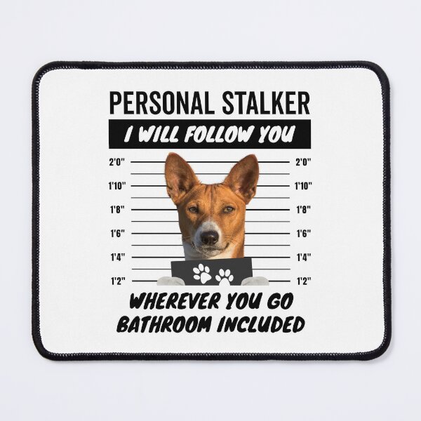 Item preview, Personal Stalker Dog – Red White Basenji designed and sold by More Cute Dogs.