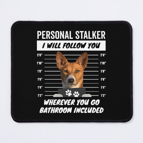 Item preview, Personal Stalker Dog – Red White Basenji designed and sold by More Cute Dogs.