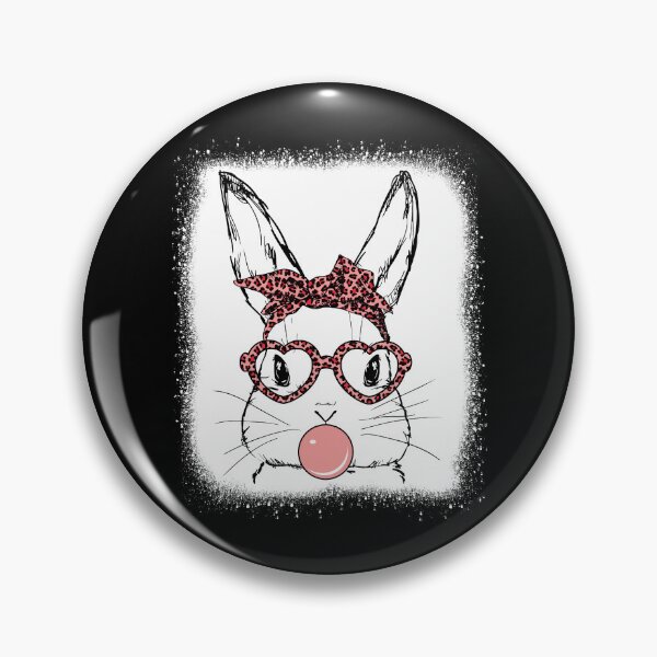 Item preview, Poppin Bunny Pink Leopard Bubblegum Easter Day Cute Heart Glass designed and sold by Master Jay.