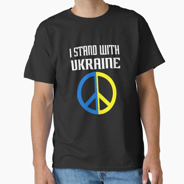 Item preview, I Stand with Ukraine - Peace Symbol Flag Colors designed and sold by LordAudes.
