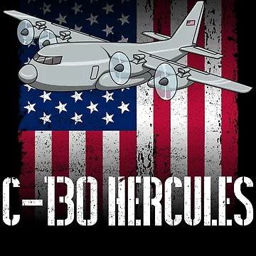 Vorschaubild zum Design C-130 Hercules American Flag Military Airplane C130 Hercules Gear von DynamicDesign