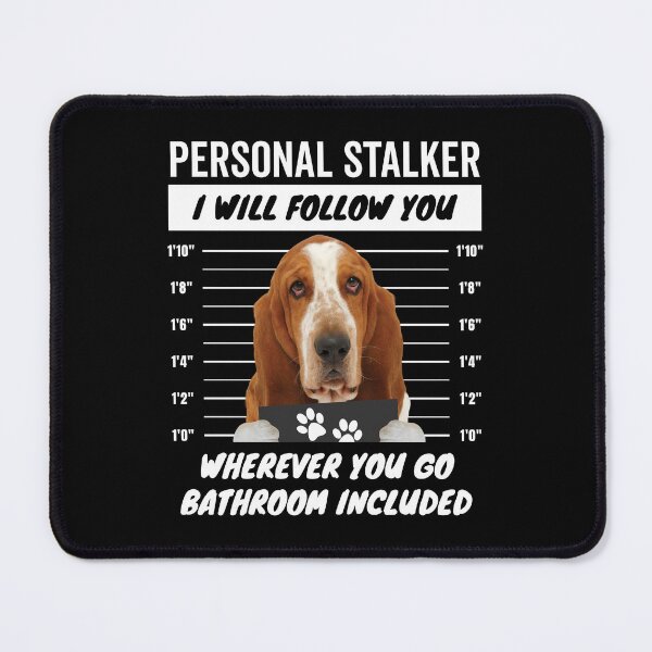 Item preview, Personal Stalker Dog – Red and White Basset Hound designed and sold by More Cute Dogs.