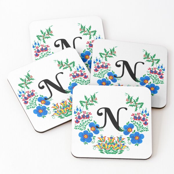 Item preview, letra N con flores designed and sold by Elyora.