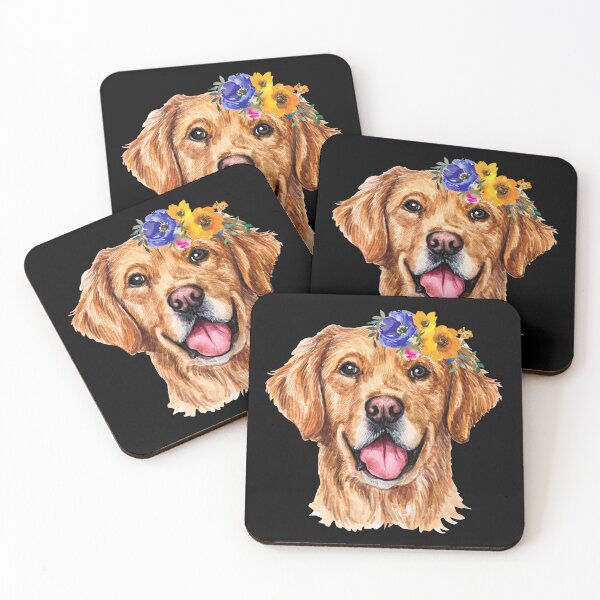 Item preview, Golden Retriever With Flower|Golden Retriever designed and sold by yousseftalat2.