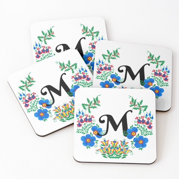 Item preview, letra M con flores designed and sold by Elyora.