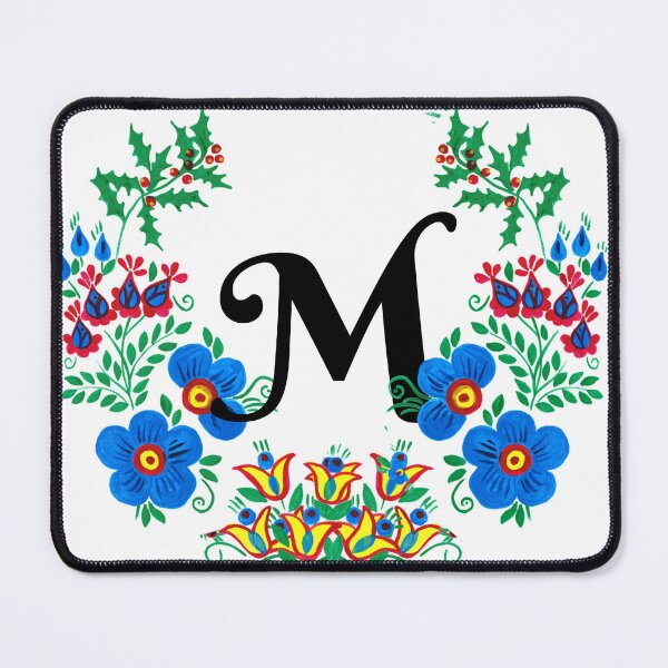Item preview, letra M con flores designed and sold by Elyora.
