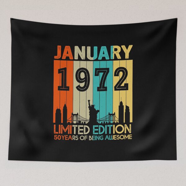 Item preview, January 1972 Limited Edition 50 Years Of Being Awesome designed and sold by AraJordeStore.