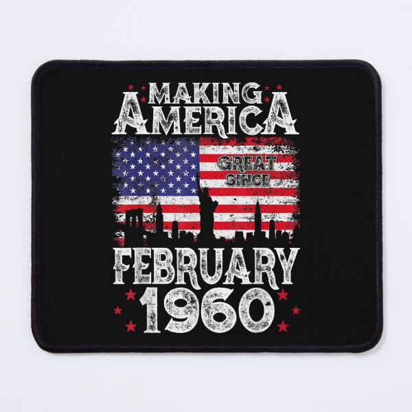 Item preview, 62nd Birthday Gift February 1960 American Flag 62 Years Old  designed and sold by vergielx.