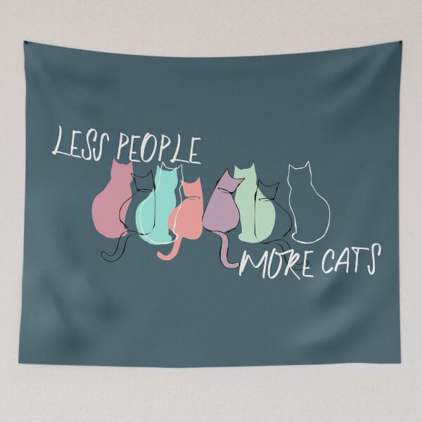Item preview, Less People, More Cats designed and sold by heartfeltarts93.