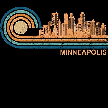 Vorschaubild zum Design Minneapolis Skyline Retro Minnesota Fan Minneapolis Gear von DynamicDesign