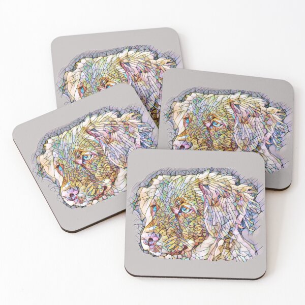 Item preview, Nova scotia duck toller, illustration, mosaic effect, cute toller,  designed and sold by TollerKing.