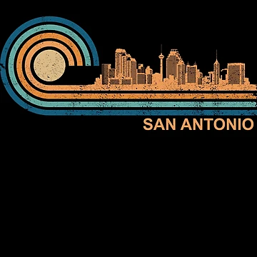 Vorschaubild zum Design San Antonio Skyline Retro San Antonio Fan Texas San Antonio Gear von DynamicDesign