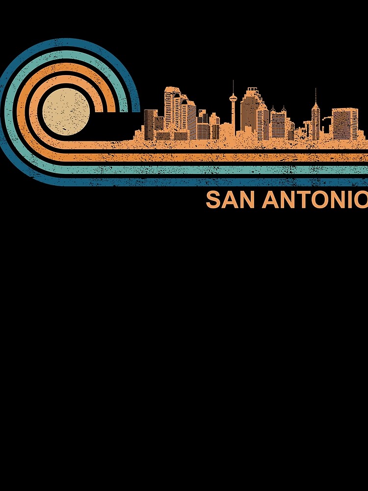 Thumbnail 3 von 3, Tuch, San Antonio Skyline Retro San Antonio Fan Texas San Antonio Gear designt und verkauft von DynamicDesign.