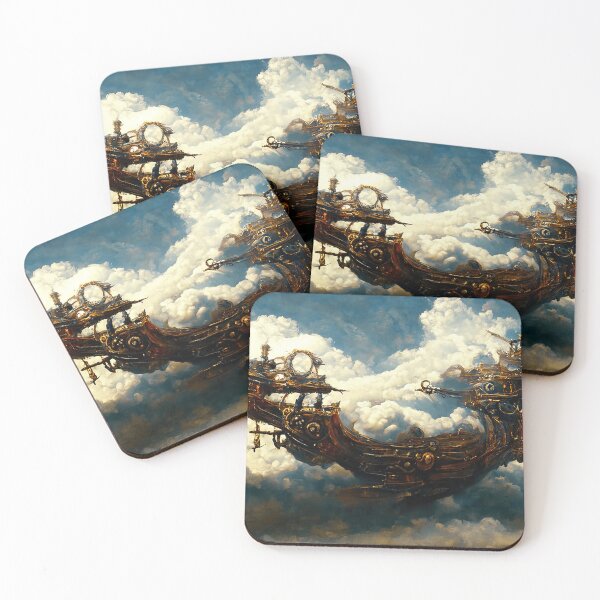 Item preview, Steampunk flying ship designed and sold by AM FineArtPrints.
