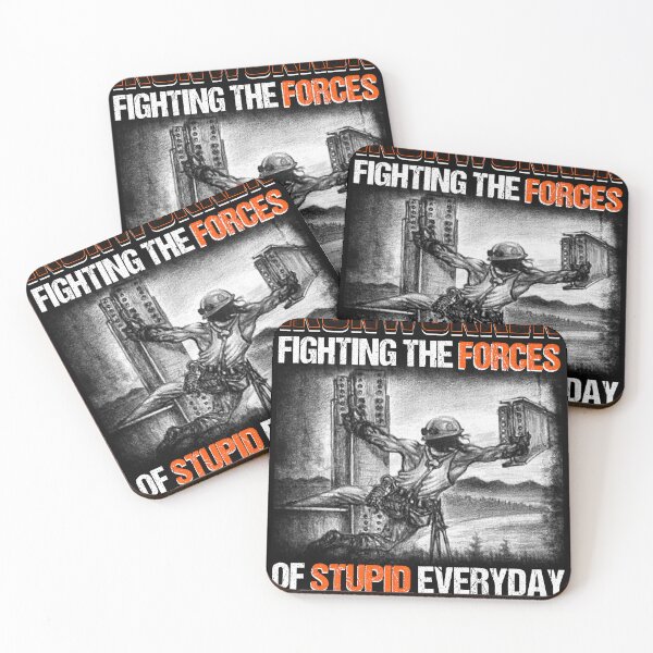 Item preview, Ironworker Fighting The Forces Of Stupid Everyday designed and sold by GoldenBuffalo79.
