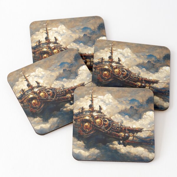 Item preview, Steampunk flying ship designed and sold by AM FineArtPrints.