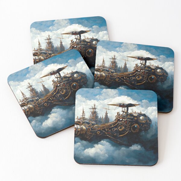 Item preview, Steampunk flying ship designed and sold by AM FineArtPrints.