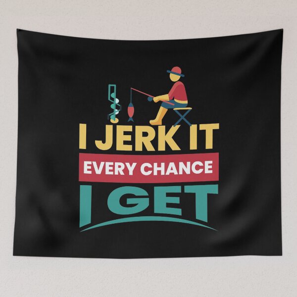 Item preview, I Jerk It Ice Fishing Ice Fisherman designed and sold by MooonTees.