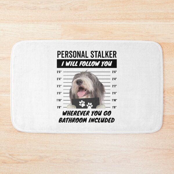 Item preview, Personal Stalker Dog – Blue and White Bearded Collie designed and sold by More Cute Dogs.