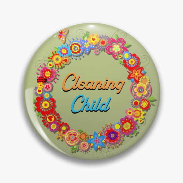 Item preview, Cleaning Child Retro Flower Housekeeper Cleaning Lady Gift designed and sold by SavvyCleaner.