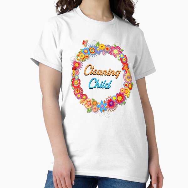 Item preview, Cleaning Child Retro Flower Housekeeper Cleaning Lady Gift designed and sold by SavvyCleaner.