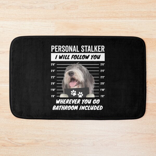 Item preview, Personal Stalker Dog – Blue and White Bearded Collie designed and sold by More Cute Dogs.
