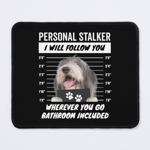 Item preview, Personal Stalker Dog – Blue and White Bearded Collie designed and sold by More Cute Dogs.