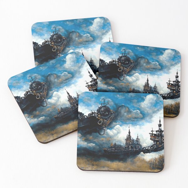 Item preview, Steampunk flying ship designed and sold by AM FineArtPrints.