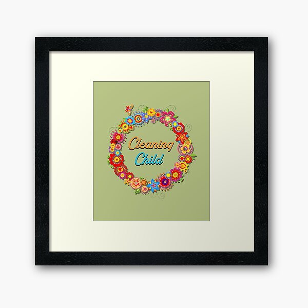 Item preview, Cleaning Child Retro Flower Housekeeper Cleaning Lady Gift designed and sold by SavvyCleaner.