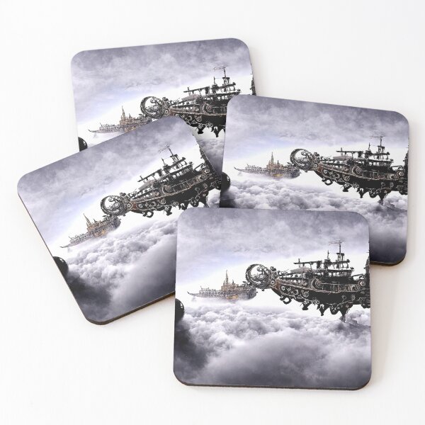 Item preview, Steampunk flying ship designed and sold by AM FineArtPrints.