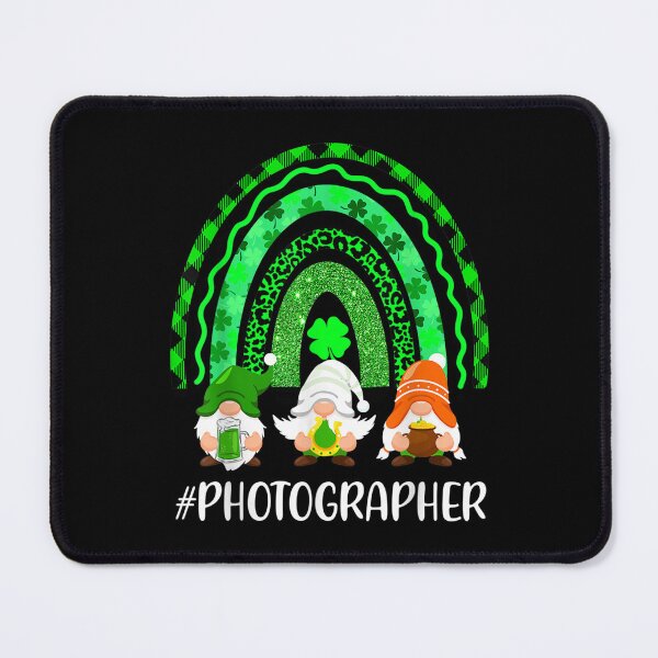 Item preview, Lucky Rainbow Photographer Gnome Leopard Happy St Patricks designed and sold by vergielx.