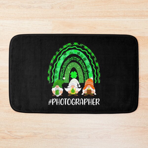 Item preview, Lucky Rainbow Photographer Gnome Leopard Happy St Patricks  designed and sold by vergielx.