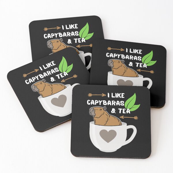 Item preview, I Like Capybaras and Tea Cute Capybara in a Cup designed and sold by plan-t-b.