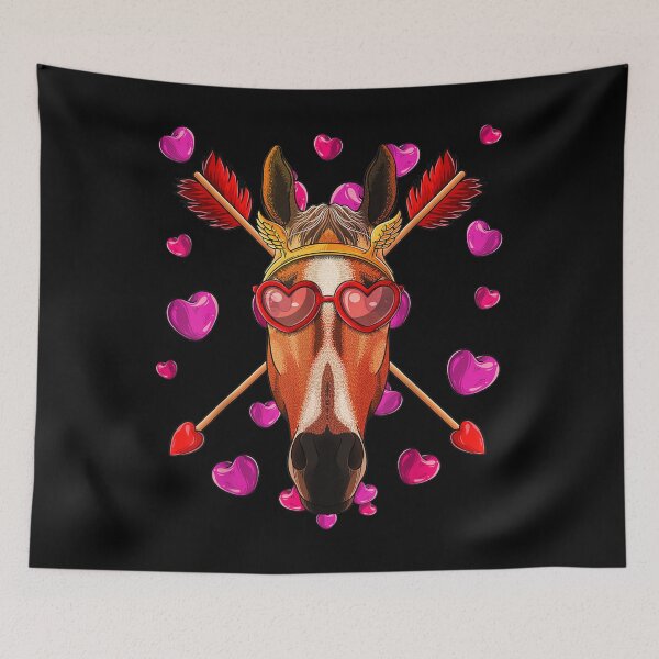 Item preview, Horse Valentines Day Animal Face Heart Glass Love Arrows  designed and sold by vergielx.