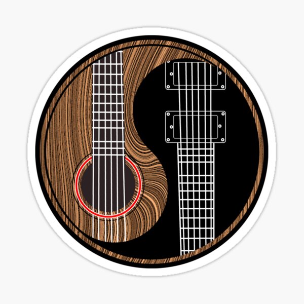 Artikel-Vorschau von Yinyang Rock-Gitarren-Klassiker-T - Shirt, designt und verkauft von MichaelSeeble.
