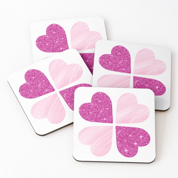 Item preview, Glitter Pink Hearts Flower  designed and sold by Randa Ranmania.