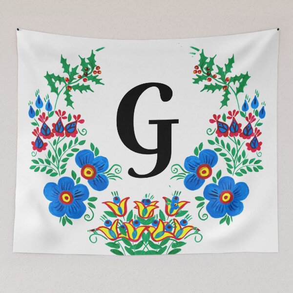 Item preview, letra G con flores designed and sold by Elyora.
