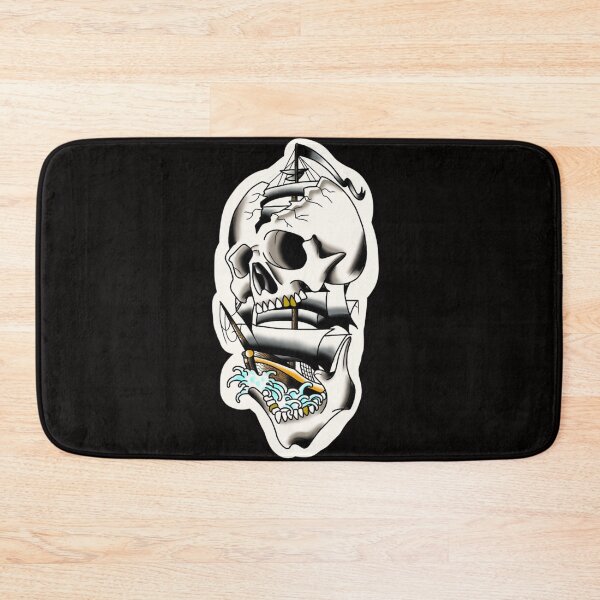 Item preview, Pirate Skull Caravel Traditional Tattoo designed and sold by rafaelwolf.