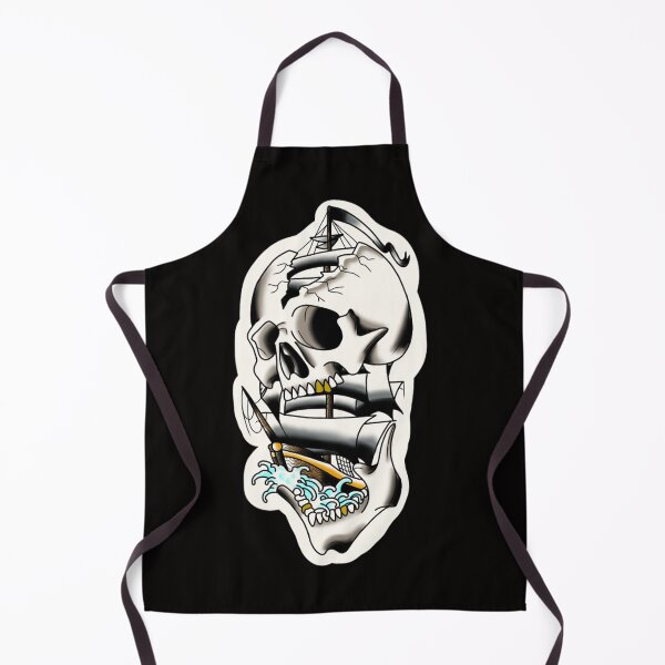 Item preview, Pirate Skull Caravel Traditional Tattoo designed and sold by rafaelwolf.