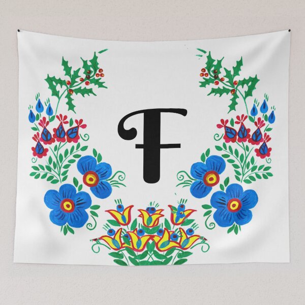 Item preview, letra F con flores designed and sold by Elyora.