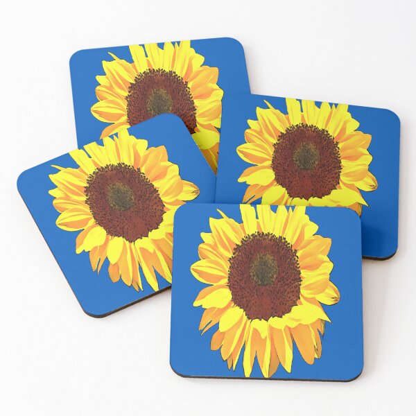 Item preview, Energizing Yellow Sunflower Black Outline Art designed and sold by taiche.