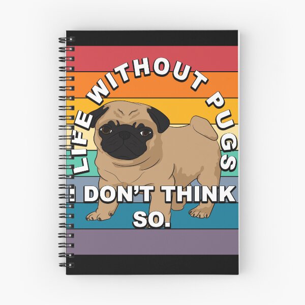Artikelvorschau, Leben ohne Möpse, ich denke nicht so lustiges künstlerisches Retro-Sonnenuntergang-Vintage-Design entworfen und verkauft von SamRVstore.