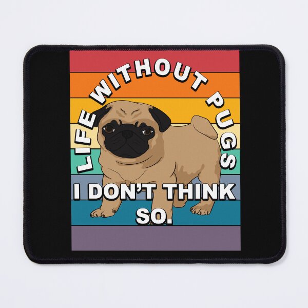 Item preview, La vida sin pugs, no creo que sea tan divertido el diseño artístico retro de la puesta del sol. designed and sold by SamRVstore.