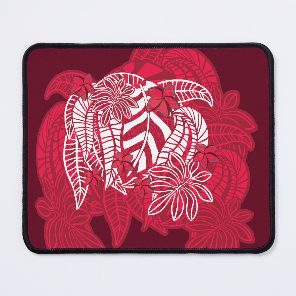 Item preview, Vintage Hawaiian Tropical Red Overlay designed and sold by sunnthreads.