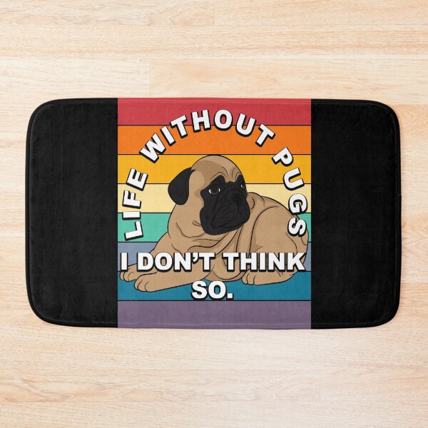 Item preview, Life without pugs, i don't think so funny artistic retro sunset vintage design 2 designed and sold by SamRVstore.