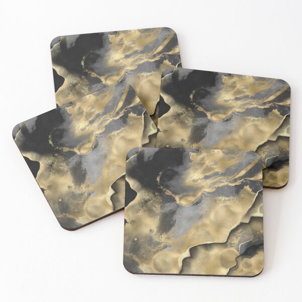 Item preview, Abstract Gold and Black Modern Art designed and sold by meggydesigns.