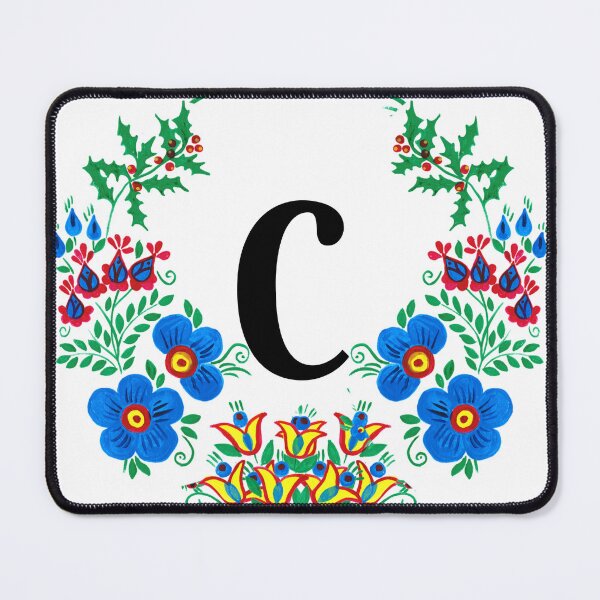 Item preview, letra c with flores designed and sold by Elyora.