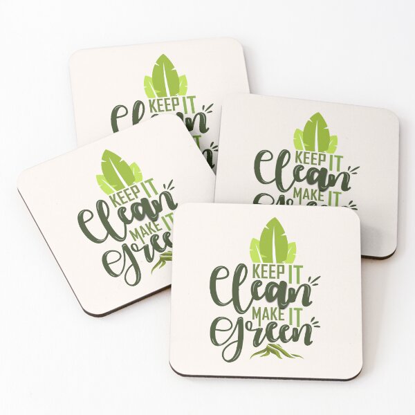 Item preview, Keep it clean make it green, Typography, earth day, earth day ideas, earth day quotes, camping inspiration designed and sold by comeonyassine21.