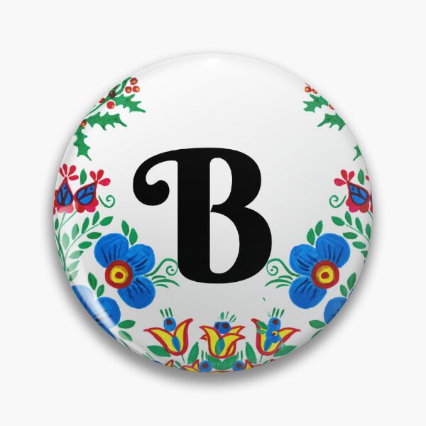 Item preview, letra b with flores designed and sold by Elyora.